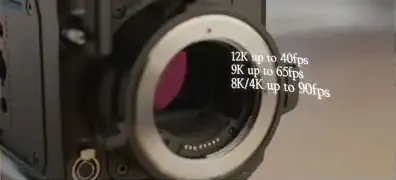 Text overlay displaying the different resolutions and their maximum frame rates