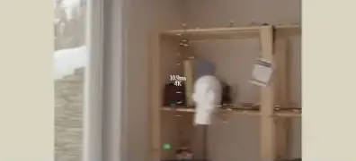 Video frame showing less distortion during a horizontal pan at 4K resolution