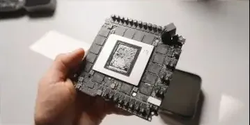 Bare 5090 GPU die with liquid metal