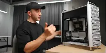 McPro Apollo X case, resembling an Apple Mac Pro