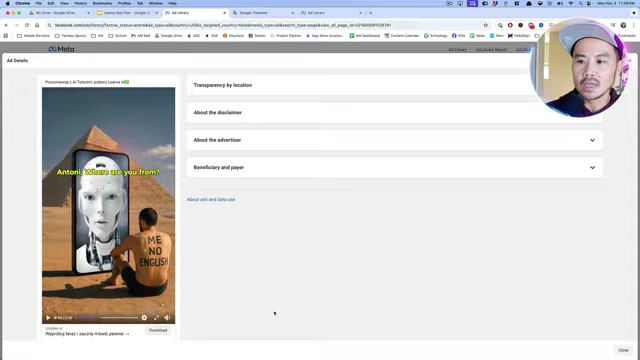 Facebook Ads Library view of a Learna ad in Polish