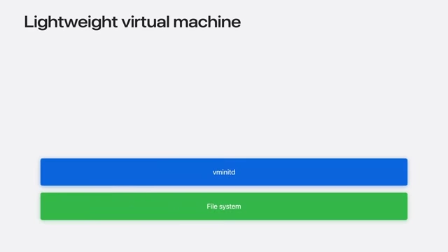Containerization's minimal lightweight virtual machine components