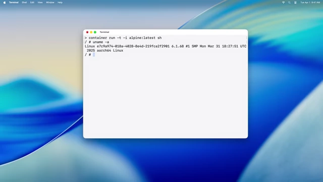 Demonstrating Linux environment and process isolation inside a container