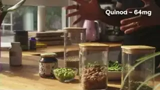 Various magnesium-rich whole foods including quinoa, beans, nuts, and greens.