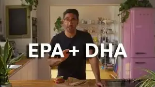 The text 'EPA + DHA' displayed, referring to the types of Omega-3 fatty acids.