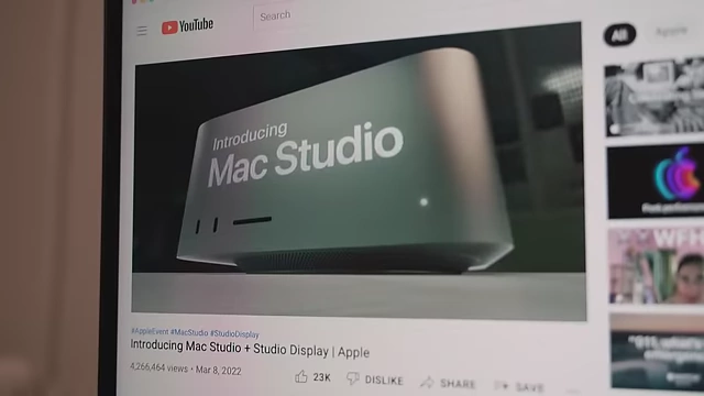 A YouTube video introducing the Mac Studio