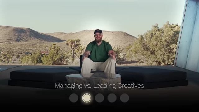 Comparing managing vs. leading creatives