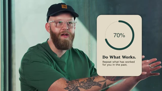 70% of content should be based on what is known to work