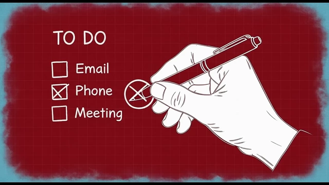 A hand checking off a 'TO DO' list, notably crossing out 'Phone', symbolizing intentional choices for discipline.