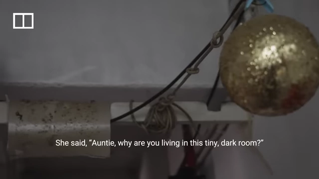 The ceiling of Auntie Ha's room where mice are frequently heard.