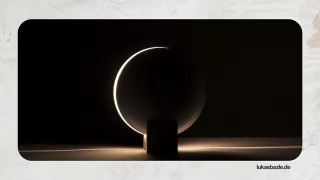 Lukas Buol's Lunar Eclipse Lamp, which mimics the different phases of the moon