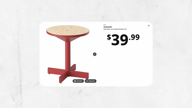 The GRIMSARBO side table priced at $39.99