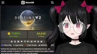 Estadísticas de SteamDB para Destiny 2, mostrando un recuento de jugadores significativamente mayor.