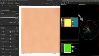 Vectorscope showing a skin tone line (I-line) with an arrow pointing to it