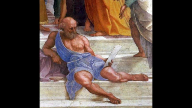 A classical painting depicting Diogenes sunbathing