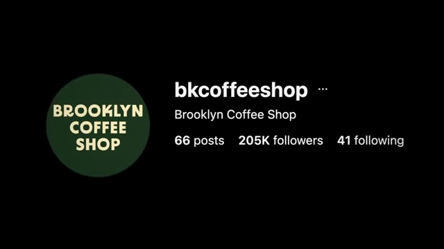 Brooklyn Coffee Shop Instagram profile (205K followers)