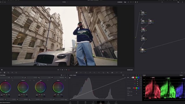Initial balanced footage in DaVinci Resolve before applying QT Charts