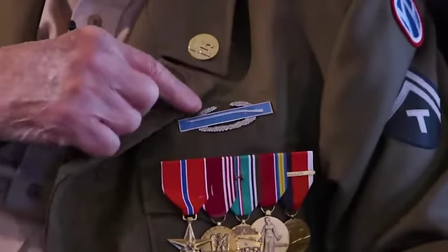 Bill Kongable's military medals and Combat Infantryman Badge.