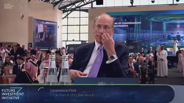 Laurence Fink, Chairman & CEO, BlackRock, speaking at the Future Investment Initiative.