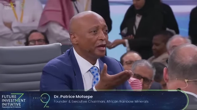 Dr. Patrice Motsepe, Founder & Executive Chairman, African Rainbow Minerals, speaking at the Future Investment Initiative.