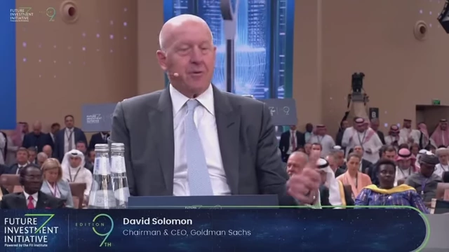 David Solomon, Chairman & CEO, Goldman Sachs, speaking at the Future Investment Initiative.
