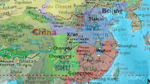 A map illustrating the three kingdoms of ancient China.