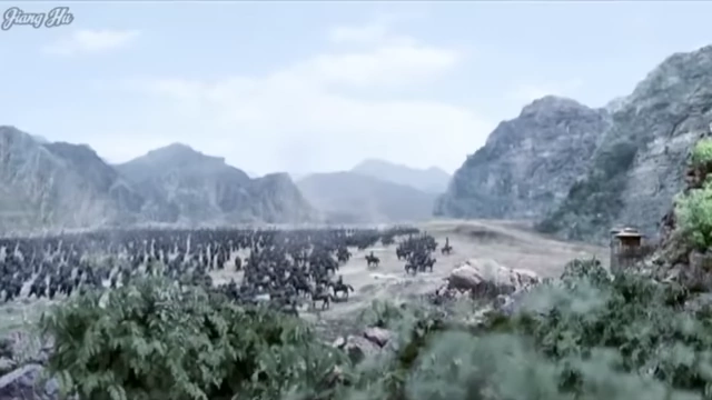A scene depicting Sima Yi and his army, as they decide to retreat from the city.