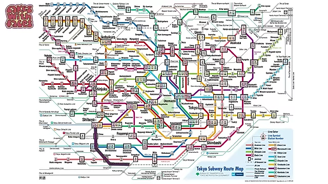 Tokyo Subway Route Map