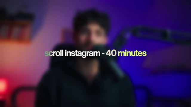 An example of assigning a time price tag to scrolling Instagram, estimated at 40 minutes.