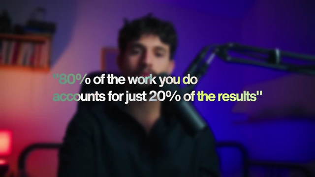 The 80/20 Rule states that 80% of the work you do accounts for just 20% of the results.