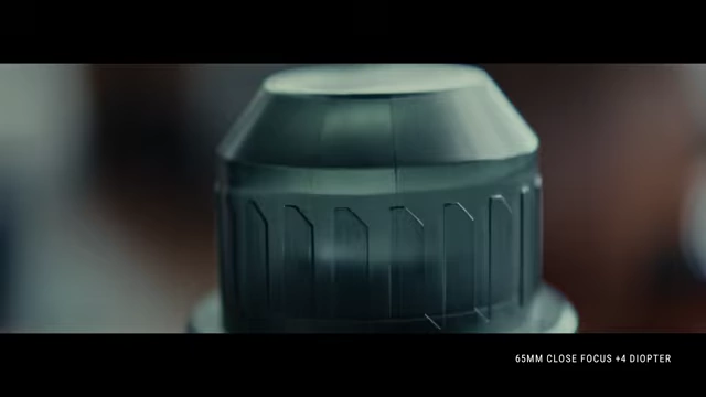 65mm anamorphic lens close focus with a +4 diopter