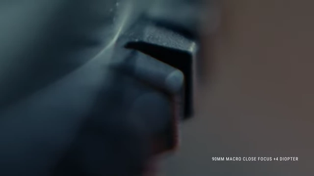 90mm macro lens with a +4 diopter for an extremely close-up shot