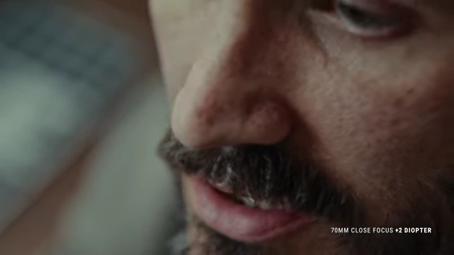 70mm spherical lens close focus with a +2 diopter, on a human subject