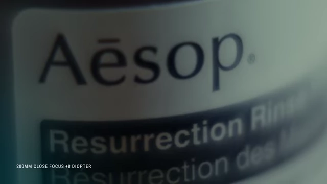 200mm telephoto lens close focus with a +8 diopter, showing significant softness and flare