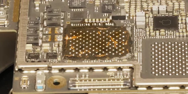 Visible solder mask damage after underfill removal