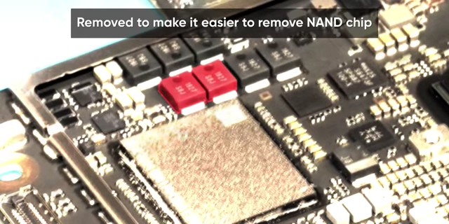 Capacitors being reinstalled near the NAND area