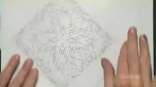 一个18x18旋转骑士巡逻图，具有90度旋转对称性