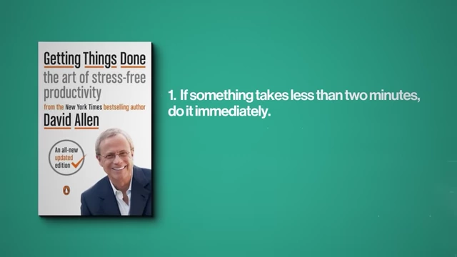 David Allen's 'Getting Things Done' and the 2-minute rule for quick tasks
