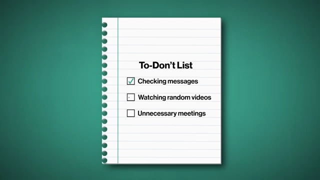 An example of a 'To-Don't List' with common distractions