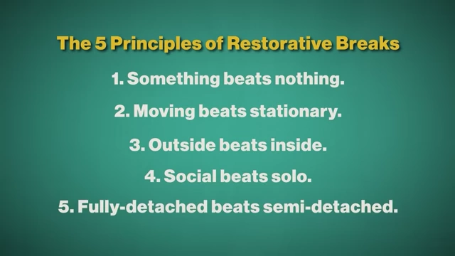 The five principles for taking restorative breaks