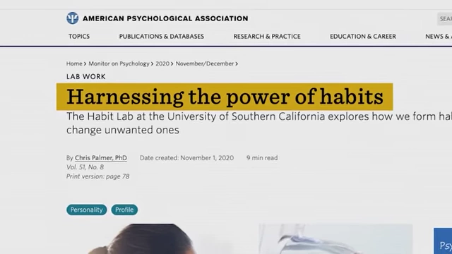 USC research highlighting the power of habits and repetition