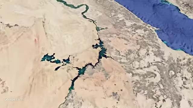 Satellite view of Egypt's Toshka Lakes