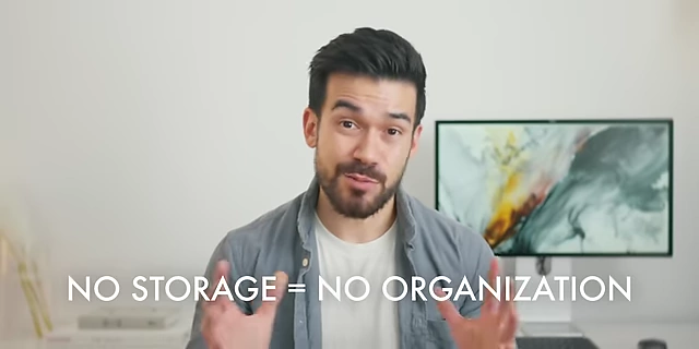 A clear statement highlighting the direct link between lack of storage and disorganization.