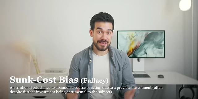 A definition of Sunk-Cost Bias (Fallacy), explaining the irrational reluctance to abandon a prior investment.