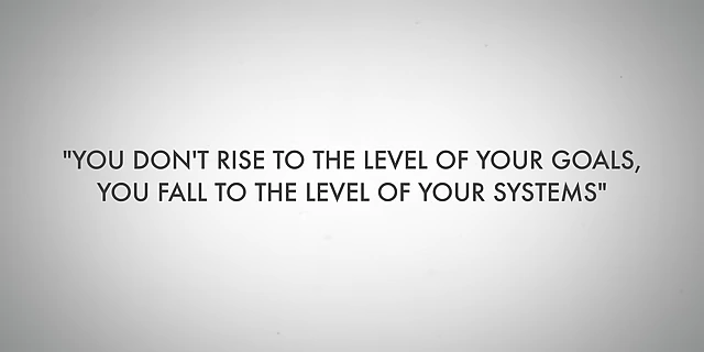 A quote emphasizing that maintaining order depends on effective systems rather than goals.
