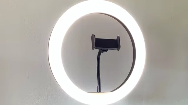 A ring light, an example of artificial lighting used for photos and selfies.