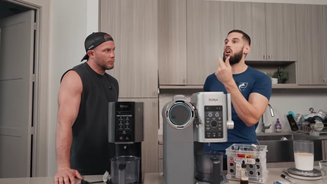 Nick compares the original Ninja Creami with the newer, larger "swirl" model.