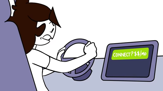 A car dashboard showing a "CONNECT? $/MO" prompt, highlighting the trend of subscription-based car features.