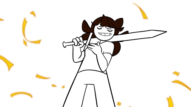 Jaiden triumphantly holding a sword amidst shattered screens, symbolizing breaking free from digital addiction.