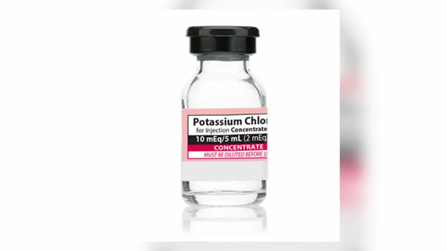 Vial of Potassium Chloride, a heart-stopping agent